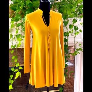 Fall golden yellow mini dress brand new